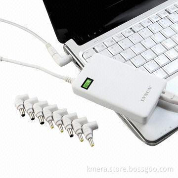 Ultra-slim Universal Notebook Charger with LCD Screen Display, 2.4A Maximum USB Output, Charge Pads
